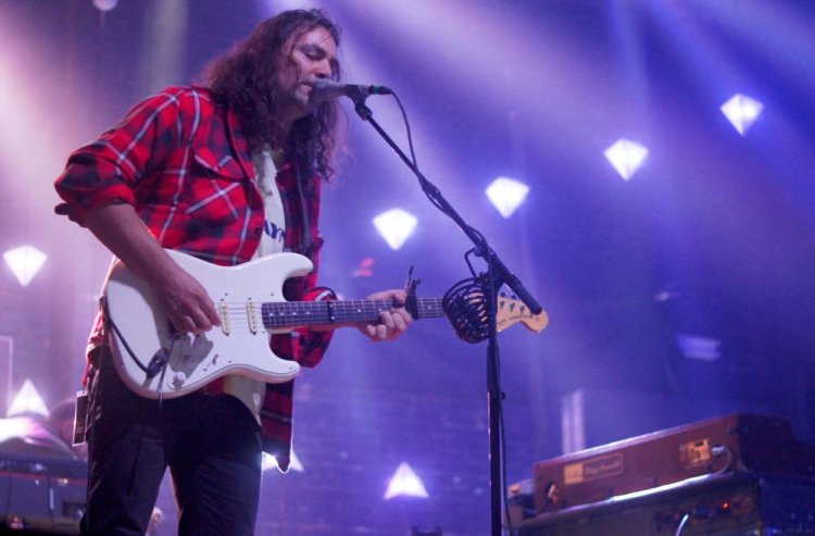 War on Drugs singer, songwriter and lead guitarist Adam Granduciel playing at the State Theatre Monday.
