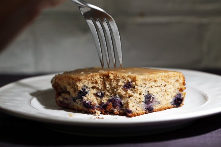 This Maple Blueberry Tea Cake calls for Maine maple syrup and a mix of low- and high-bush blueberries.