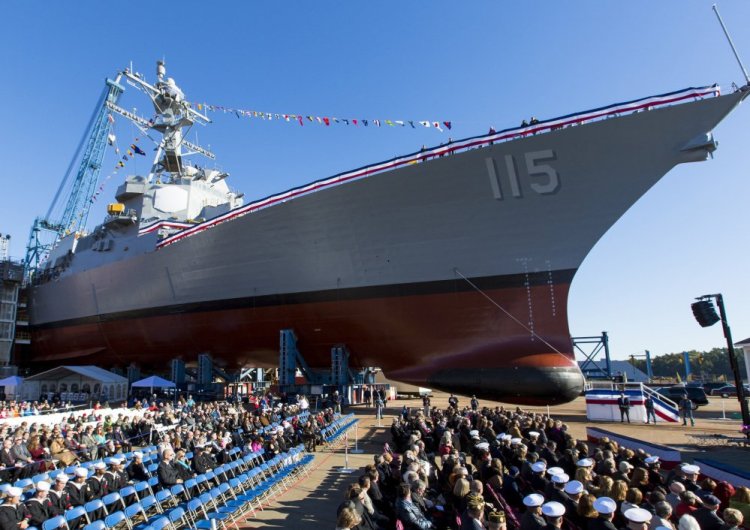 Bath Iron Works has a new contract for Arleigh Burke class destroyers, like the U.S.S. Rafael Peralta in 2015.