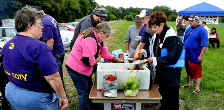 The public was welcome and treated to a lunch during a Labor Day rally in Waterville on Sunday.
