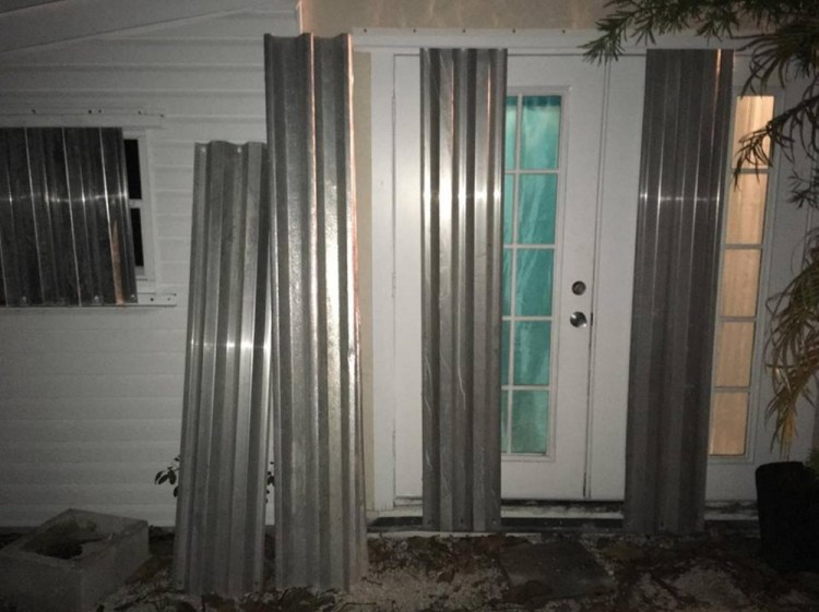 Nick Courant, who grew up in Waterville, stormproofed his home in Big Pine Key, Fla., seen here, ahead of the arrival of Hurricane Irma. Among other things, he placed metal shutters over his windows to protect them from heavy wind and projectiles.