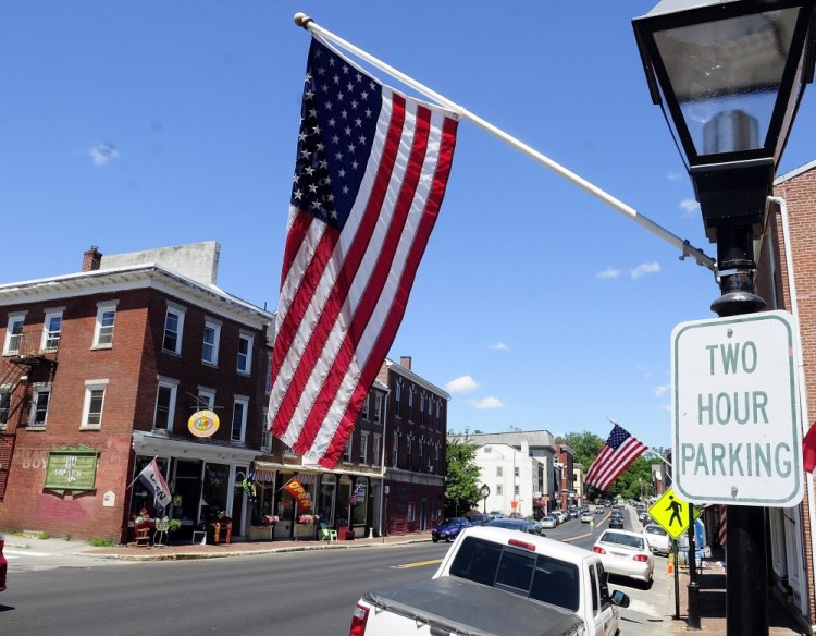 Businesses along Water Street in downtown Hallowell, shown in 2014, are hoping to employ marketing strategies to keep customers coming to the city during the major road work planned for next year.