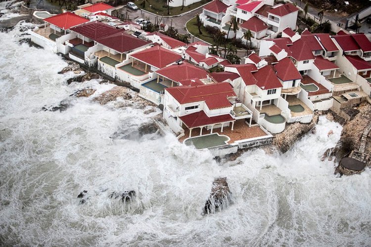 View of the aftermath of Hurricane Irma on Sint Maarten, the Dutch part of Saint Martin island, Wednesday. 