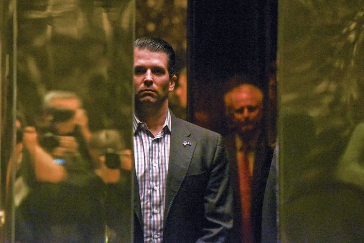 Donald Trump Jr. arrives at Trump Tower in New York City in January. 