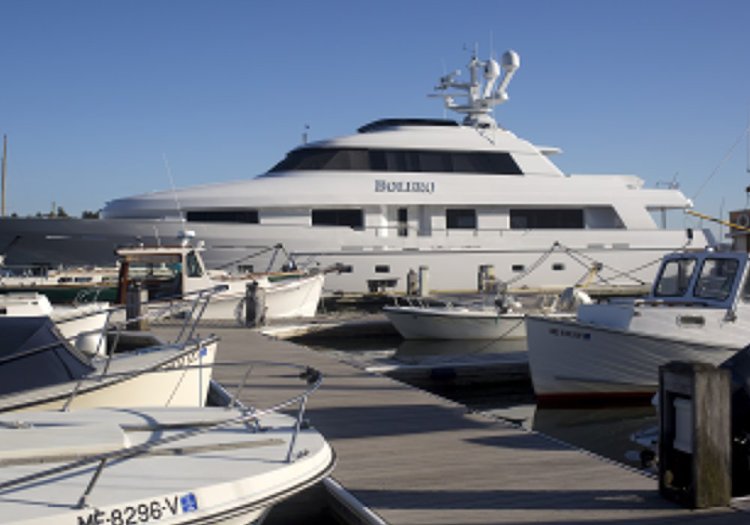 Bolero, a large yacht docked in South Freeport, is late returning to Florida because of Hurricane Irma, and marina damage there may force the owner to keep other boats in Maine this winter.