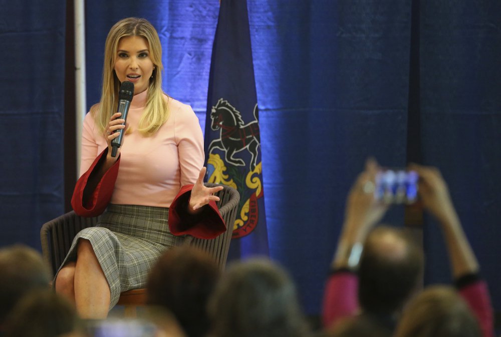 White House senior adviser Ivanka Trump speaks during a town hall meeting on tax reform Monday at the Northampton Township Senior Center in Richboro, Pa., ouside Philadelphia. She has focused on promoting a plan to expand the child tax credit.