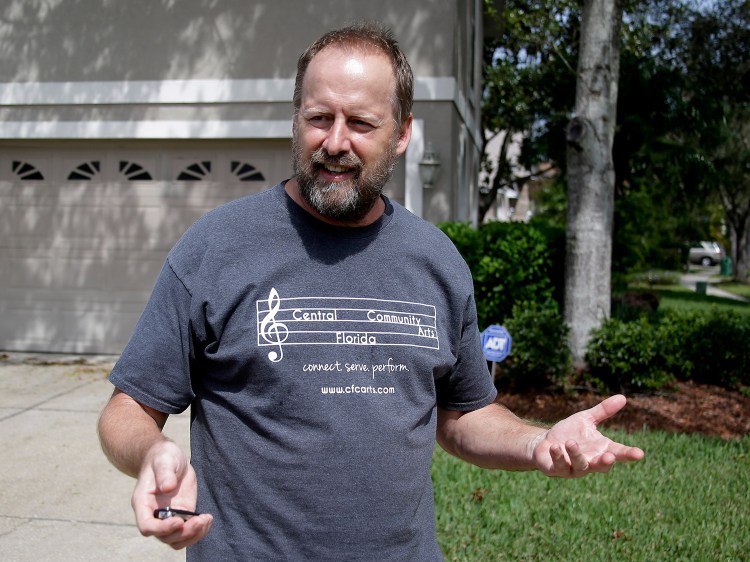 Eric Paddock, brother of Las Vegas gunman Stephen Paddock, speaks to reporters near his home in Orlando, Fla., on Oct. 9. Eric Paddock was interviewed by investigators and said, "I’m trying to get them to understand Steve’s mindset. ... I don’t want them to chase bad leads.”