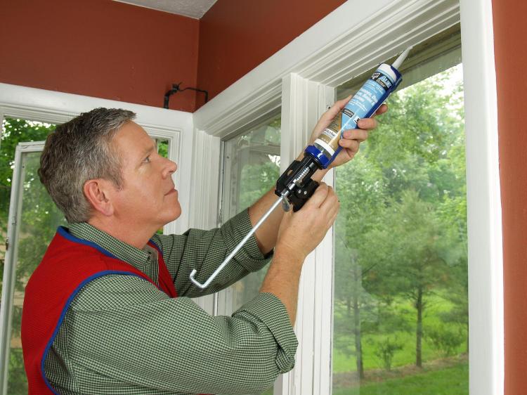 Sealing with caulk reduces air leaks that make your furnace work harder.