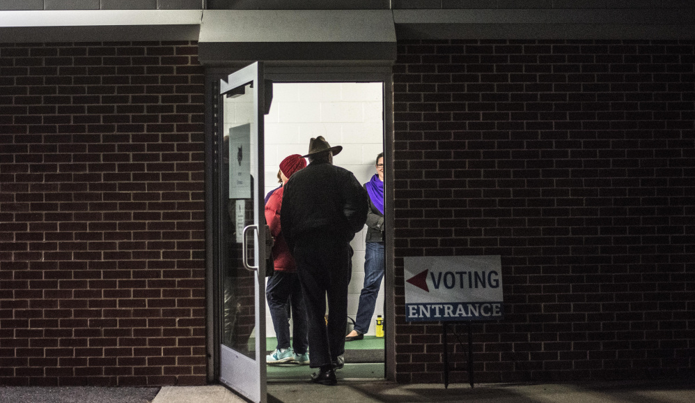 Voters head to the polls Tuesday to select a mayor at Thomas College in Waterville.