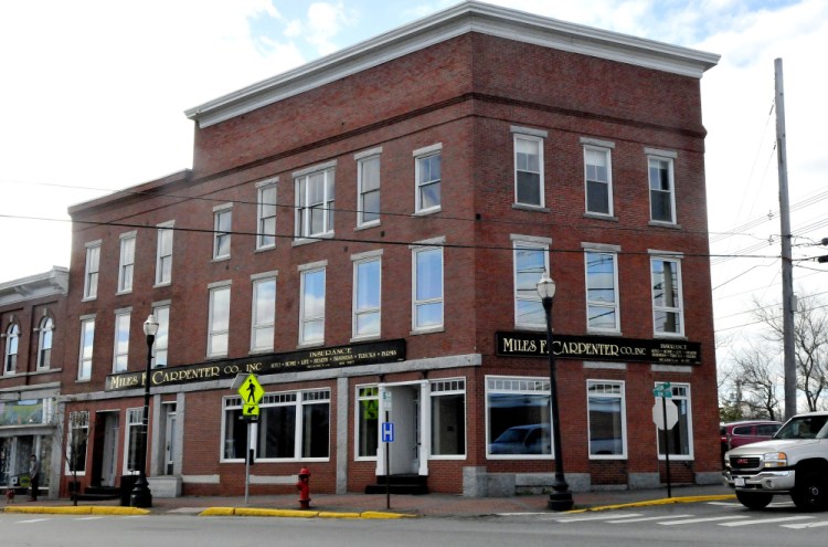Sam Hight and his cousins Toby and Corey Hight bought the landmark Carpenter Building in downtown Skowhegan in September. The building, pictured here Wednesday, will become the new home of Somerset Public Health, a department of Redington-Fairview General Hospital, which works on preventing substance abuse and obesity and aging-in-place projects.