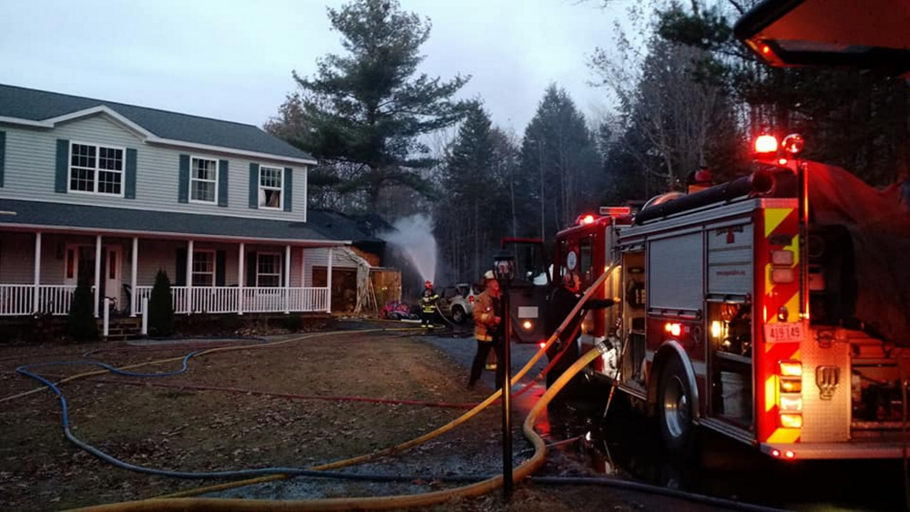 Firefighters went to 66 Red Maple Lane in Augusta on Tuesday to battle a garage fire.