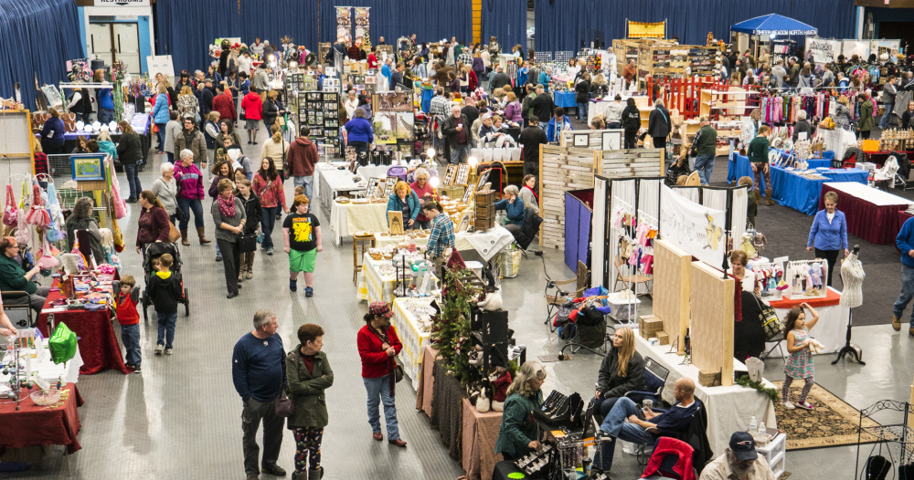 Over 90 vendors displayed their wares at the Maine Made Crafts show in Augusta on Nov. 26 at the Civic Center. The two-day show attracted shoppers looking for Christmas decorations and holiday gifts from throughout the region.