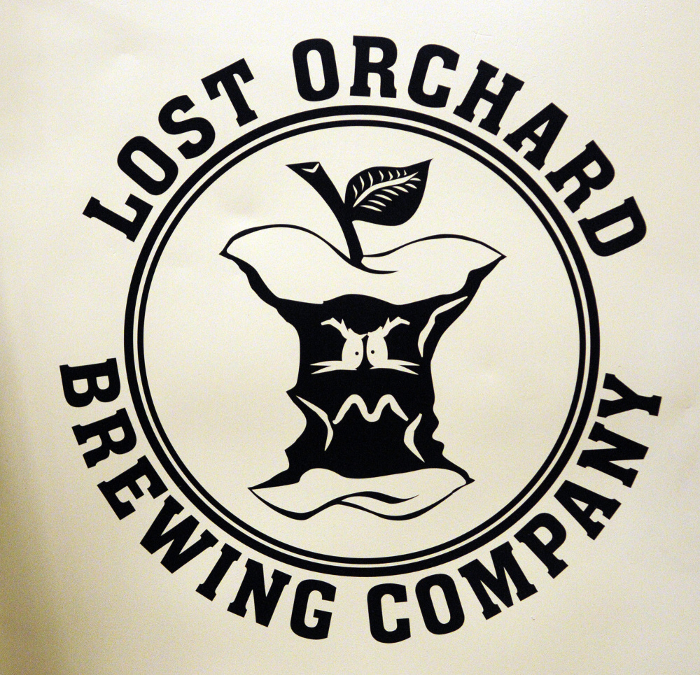 The door sign on a delivery truck at Lost Orchard Brewing Company on March 4, 2016 in South Gardiner.