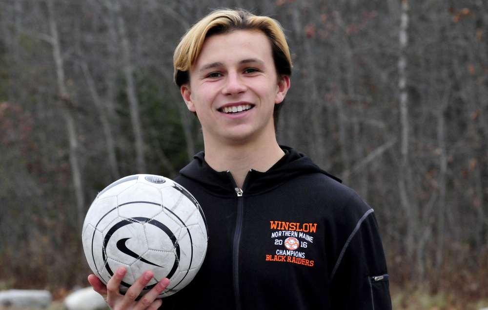 Winslow's Jake Warn is the 2017 Morning Sentinel Boys Soccer Player of the Year.