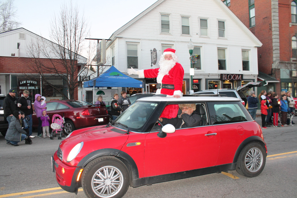 Santa Claus visits Winthrop for the annual holiday parade.