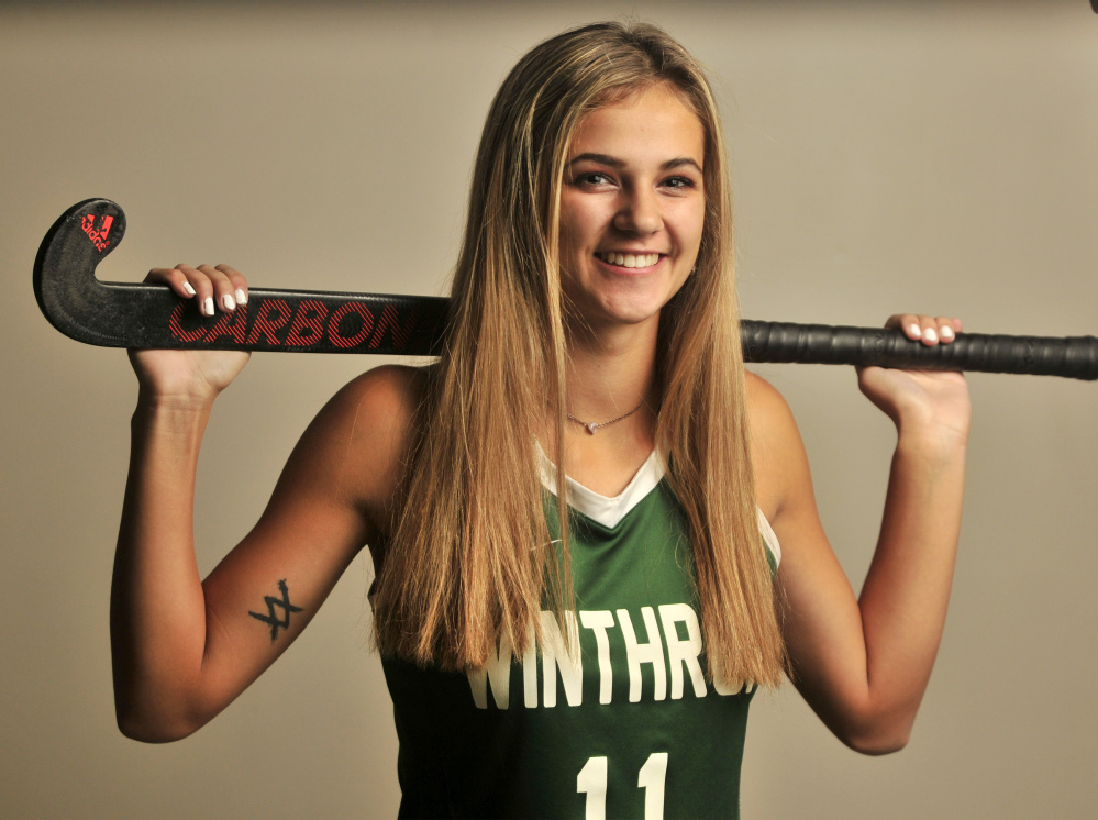 Winthrop's Kinli DiBiase is the Kennebec Journal Field Hockey Player of the Year.