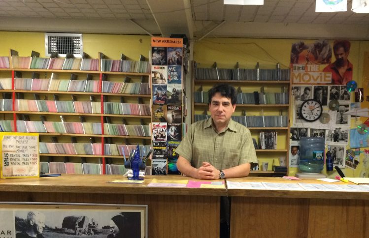 Bart D’Alauro mans the desk at Bart & Greg’s DVD Explosion in Brunswick in 2015.


