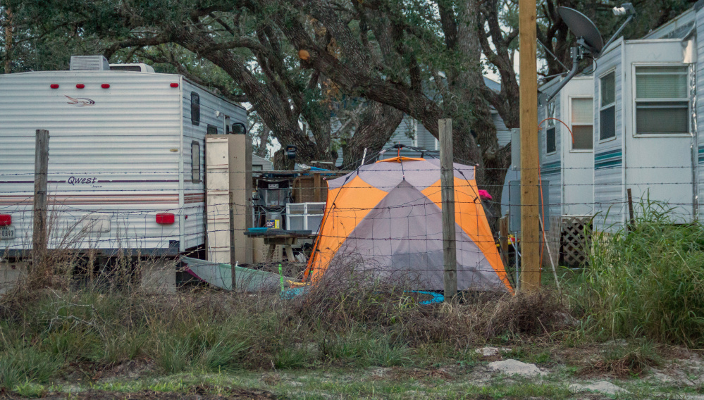 Some live in tents and trailers in Rockport, Texas, since Hurricane Harvey hit. After just 18 months of use, the FEMA trailers are auctioned online for pennies on the dollar. maintenance or labor _ on the trailers it leases to disaster victims, then auctions them at cut-rate prices after 18 months of use or the first sign of minor damage. Officials have continued the practice even amid a temporary housing shortage in Texas, where almost 8,000 applicants are still awaiting federal support nearly four months after Hurricane Harvey landed in the Gulf Coast.