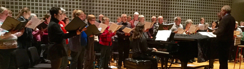 The Maine Music Society rehearsing for the Heritage Holidays Concert.