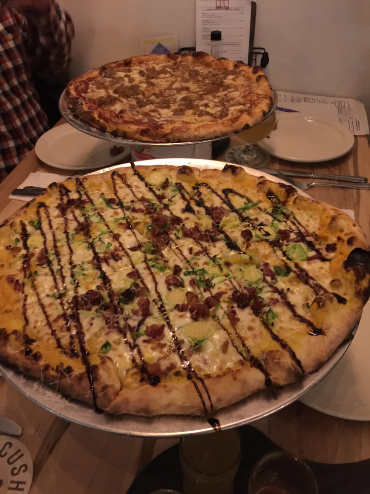 Pizza at Cushnoc Brewing Company, in Augusta.