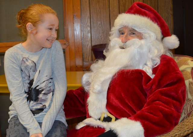 Lily Chamberlain with Santa