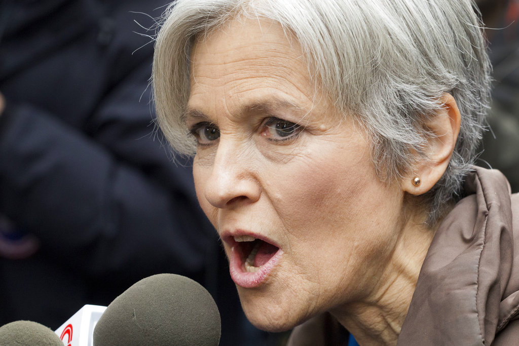 Jill Stein, the presidential Green Party candidate, speaks at a news conference in front of Trump Tower in New York on Dec. 5, 2016.