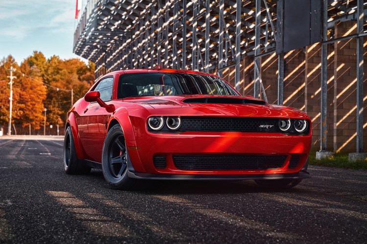 The 2018 Dodge Challenger SRT Demon is the world's first production car to lift the front wheels at launch.  