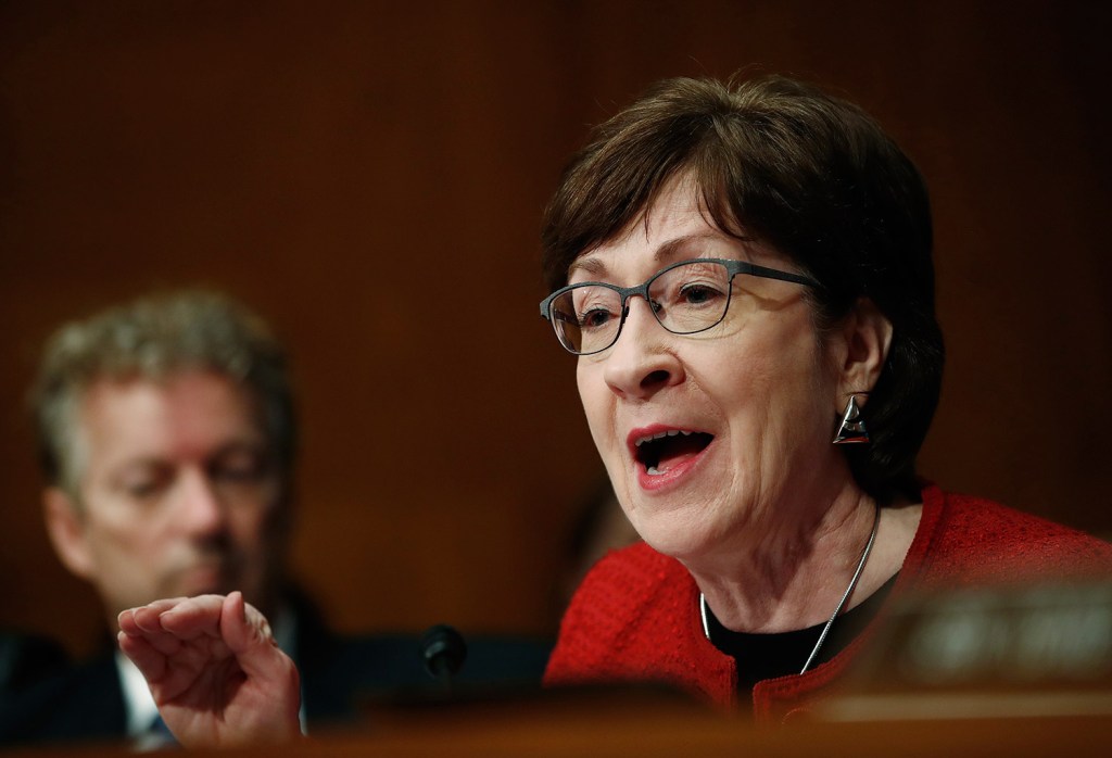 Sen. Susan Collins, R-Maine, offered four amendments to the Republican tax bill.