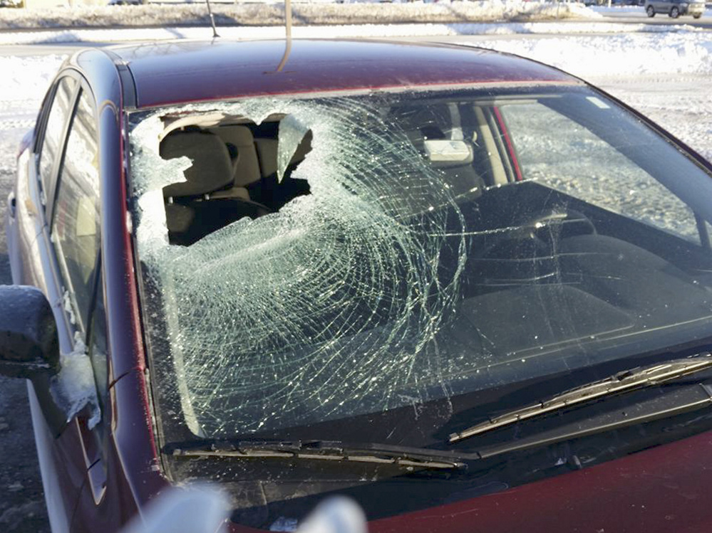Rob Condon had just dropped off his son at a day care last month when a chunk of ice came hurtling through his windshield.