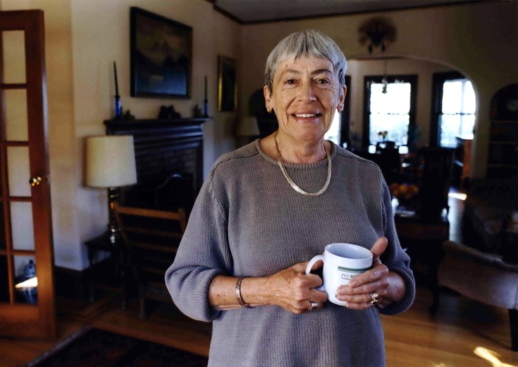 Ursula Le Guin American, an award-winning science fiction and fantasy writer who explored feminist themes, is seen in September 2001. Le Guin died Monday in Portland, Oregon.