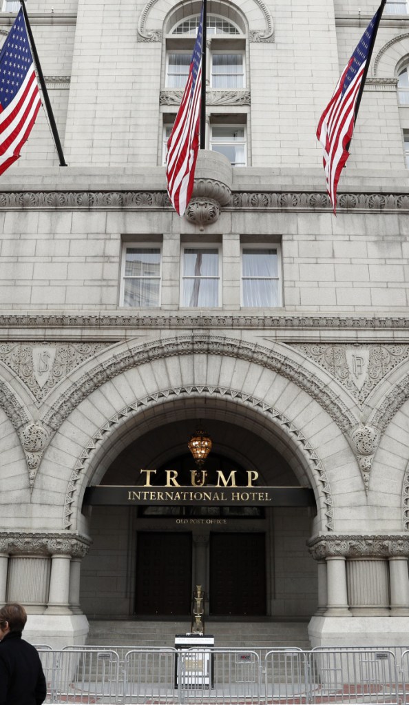 Attorneys argue that it is not a "foreign gift" when foreign visitors stay at this Trump Organization hotel in D.C.