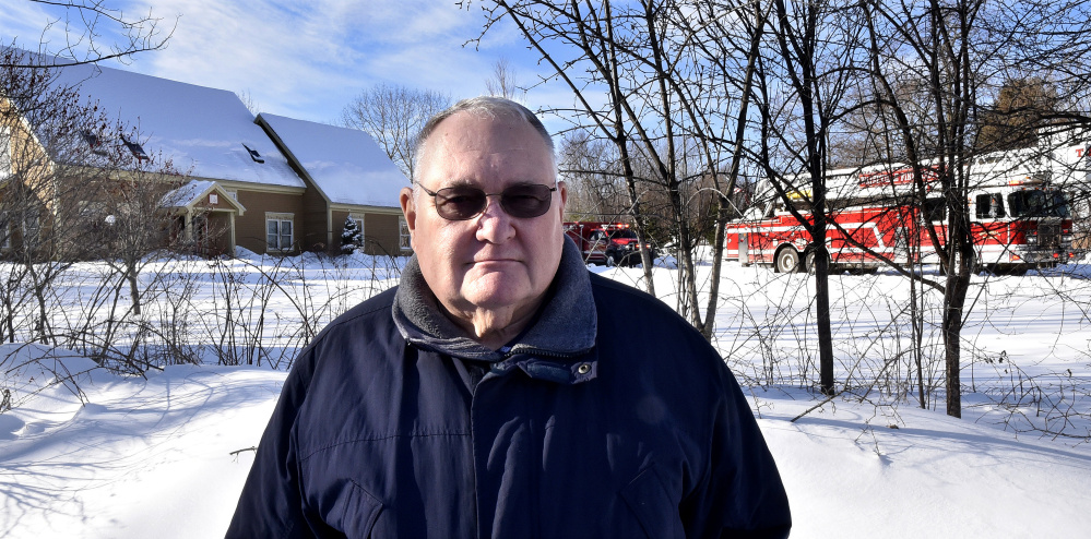 On the Trafton Road in Waterville near his neighbor's home that was seriously damaged by fire on Wednesday, Harold "Dusty" Woodside said, "It's an awful shame this happened. They are wonderful people."