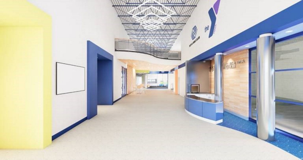 Planned Alfond Youth Center main lobby