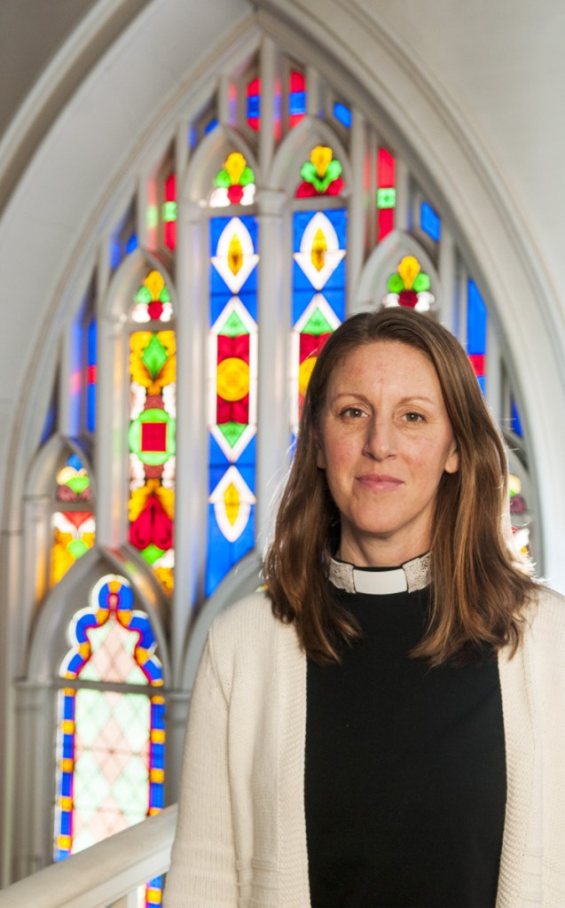 The Rev. Kerry Mansir is seen inside Christ Church Episcopal in Gardiner. She had been a deacon and was ordained as a priest on Jan. 20.