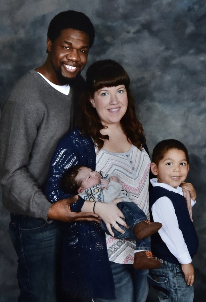 Lexius Saint Martin, his wife Mindy and their sons, Marcus, left, and Donovan at their home in Waterville in this undated photo. Lexius is awaiting deportation from a New Hampshire corrections facility since his Jan. 2 arrest.