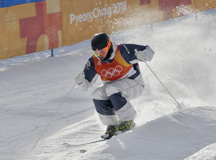 Troy Murphy of the United States competes Friday during the men's moguls qualifying at Phoenix Snow Park in Pyeongchang.