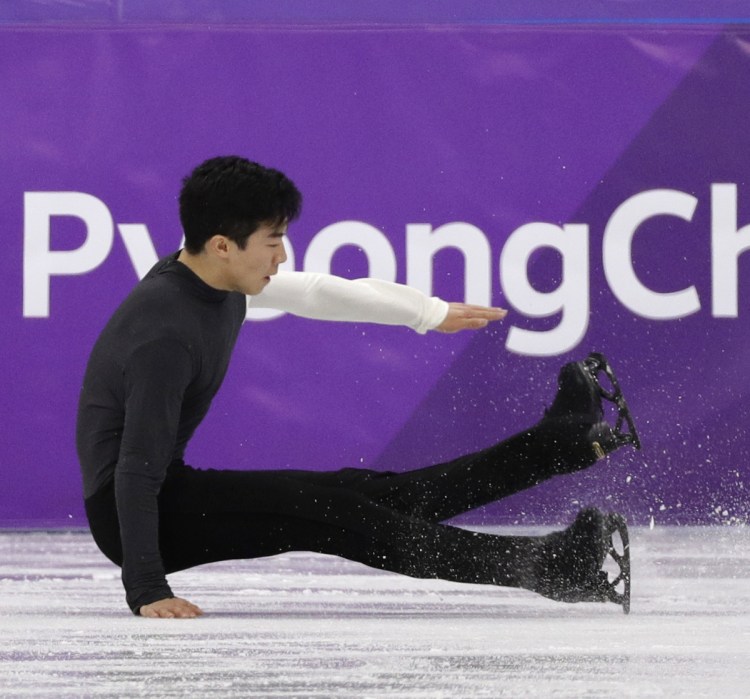 Nathan Chen ended up on the ice while performing during the men's short program in figure skating – symbolic of the fall that U.S. athletes have taken during these Winter Games.