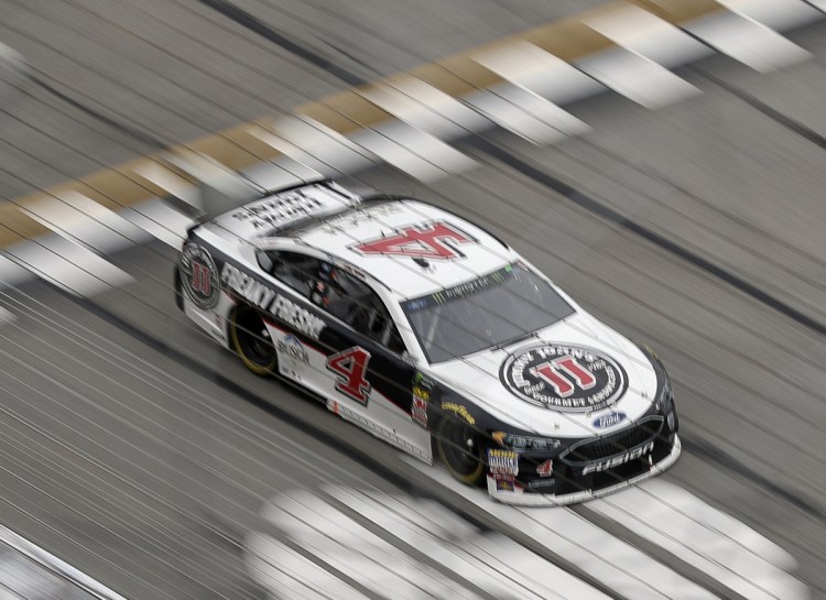 Kevin Harvick crosses the start finish line during the NASCAR Cup Series race at Atlanta Motor Speedway on Sunday in Hampton, Ga.