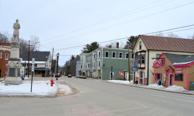 Improvements along Main Street in downtown Wilton, part of a Downtown Revitalization grant, have improved sidewalks, parking lots, lighting and the area around the monument.
