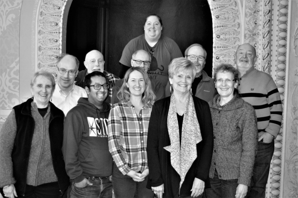 Monmouth Community Players will present "When Radio Was King' Feb. 16-18 at Cumston Hall in Monmouth. In front, from left are Ginger Smith, Danny Gay, Christine Michaud, Kathleen Brainerd and Carol Griffiths. In the middle row, from left are Gregor Smith, Jim Wright, David Marshall, Andy Tolman and Ray Fletcher. In back is Josie French.