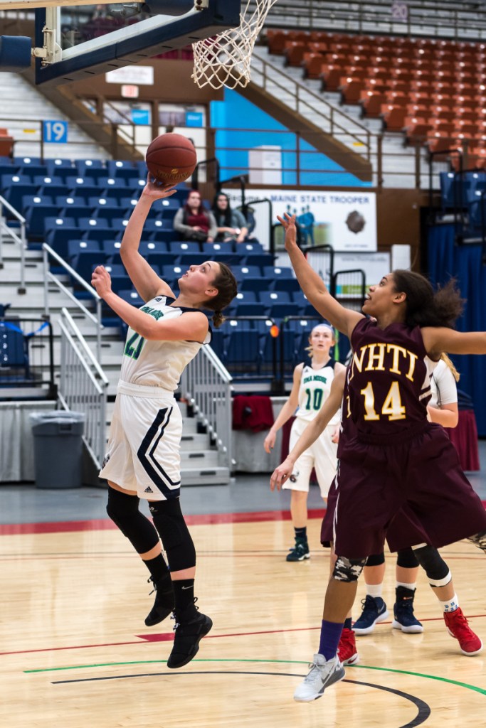University of Maine at Augusta forward Caitlin LaFountain is averaging a double-double (17.9 points, 12.3 rebounds) per game for a team that finished the regular season with a 21-4 record.