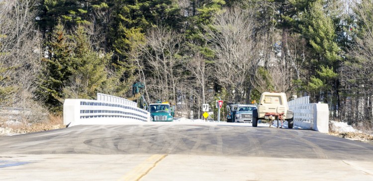 The new bridge at Exit 109 over Interstate 95 in Augusta is set to open Thursday. The old overpass was damaged by an unidentified vehicle or piece of equipment last year.