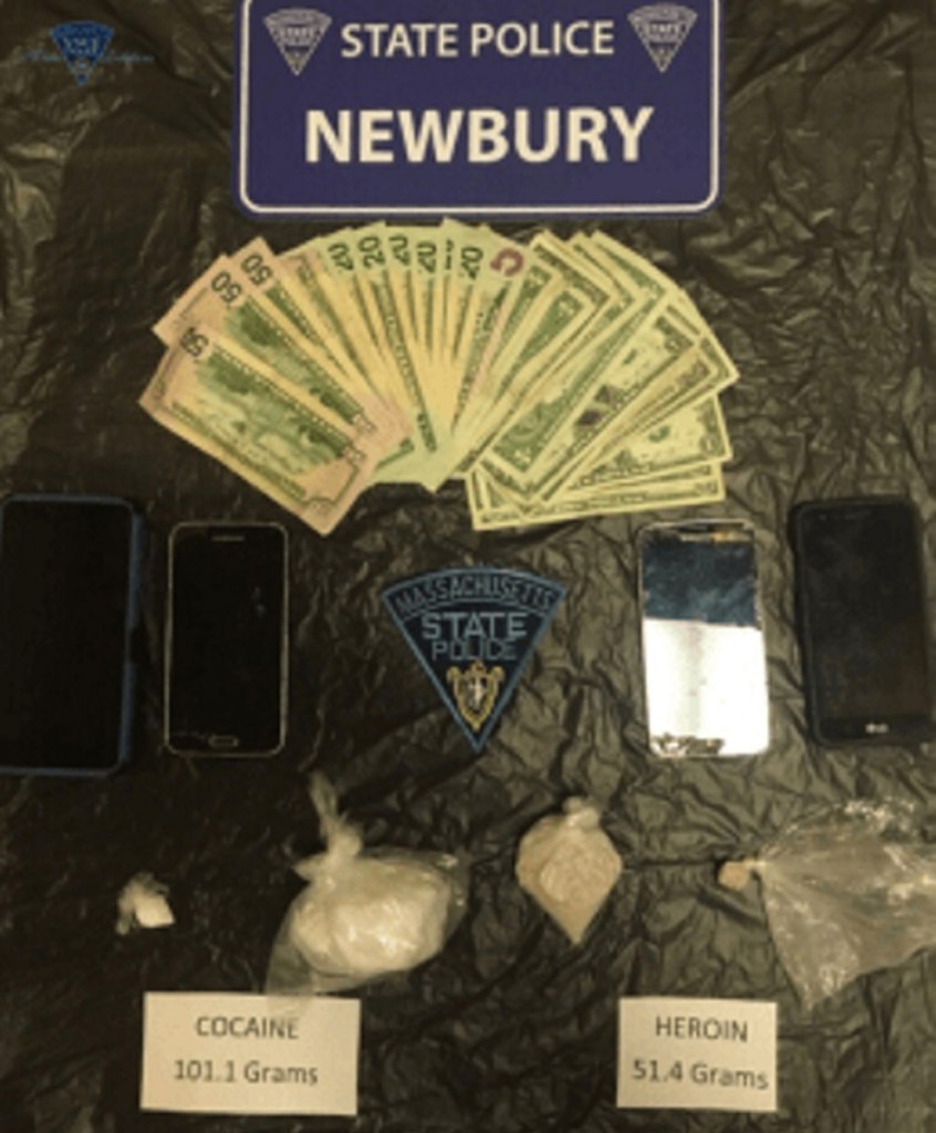 Massachusetts State Police arrested two men from central Maine on Sunday in Haverhill and charged them with trafficking in heroin and cocaine. Police say drug buyers are drawn to the area because of the lower cost of drugs that they can then sell at a profit in Maine and New Hampshire.