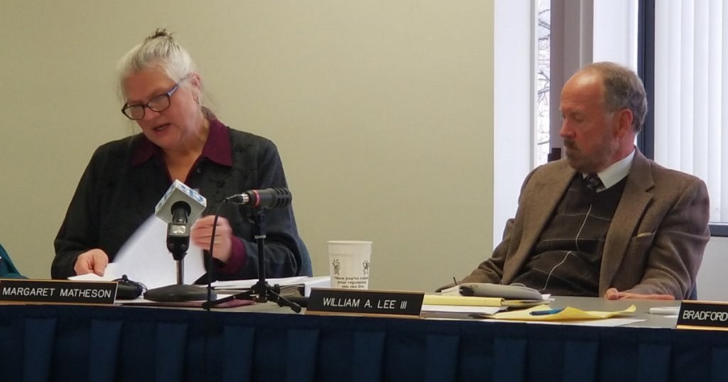 The Maine Ethics Commission, chaired by Margaret Matheson, left, voted Thursday to drop a possible investigation into a complaint filed by the Maine Democrats against the state Republican Party, its executive director and the Maine Examiner, an online paper. Commissioner William Lee III, right, argued that it ought to pursue the probe. Matheson said she was disturbed by the secretive website operated by Jason Savage, the Republican official, but didn't think the commission should devote more time to the issue.