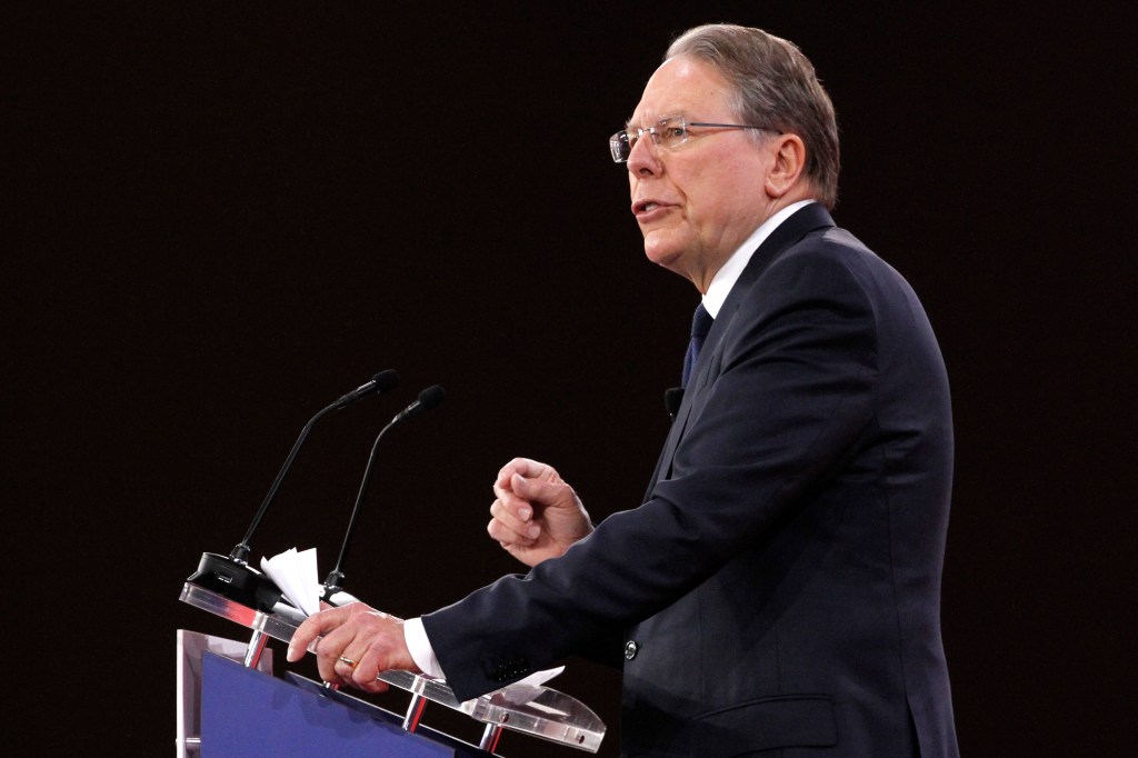 National Rifle Association Executive Vice President and CEO Wayne LaPierre, speaks at the Conservative Political Action Conference (CPAC), at National Harbor, Md., Thursday, Feb. 22, 2018. 