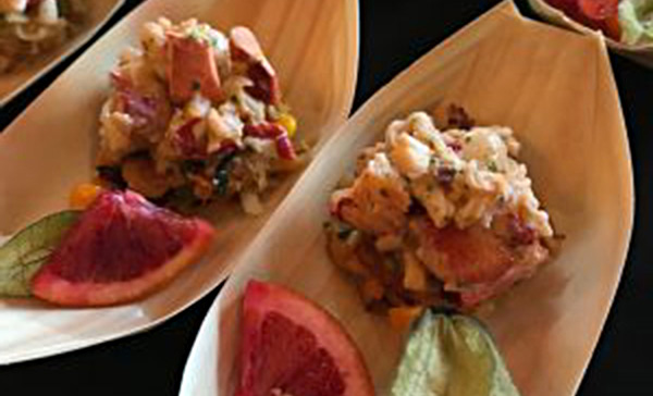 Chef Tim Labonte's Lobstah Hash: lobster with chervil-infused mascarpone and root vegetable-and-corn hash. Mmmm-mm.