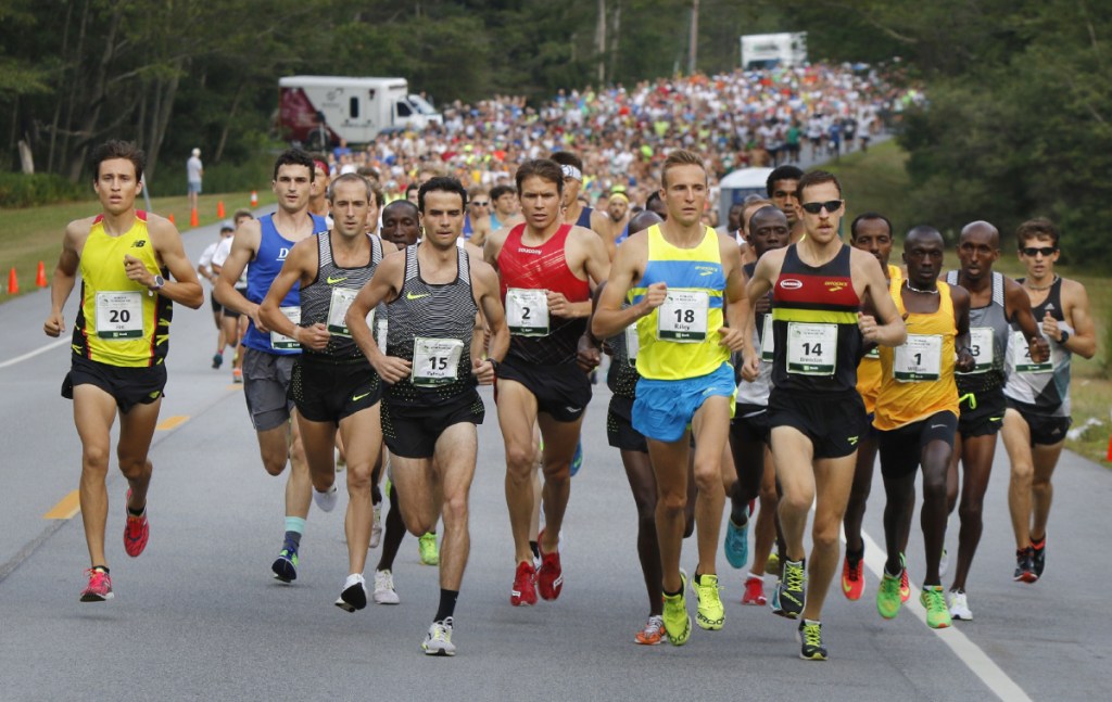 Four thousand race bibs are available Friday during online registration for the TD Beach to Beacon 10K road race in Cape Elizabeth. This year's race will be on Aug. 4. (Photo by Gregory Rec/Staff Photographer)