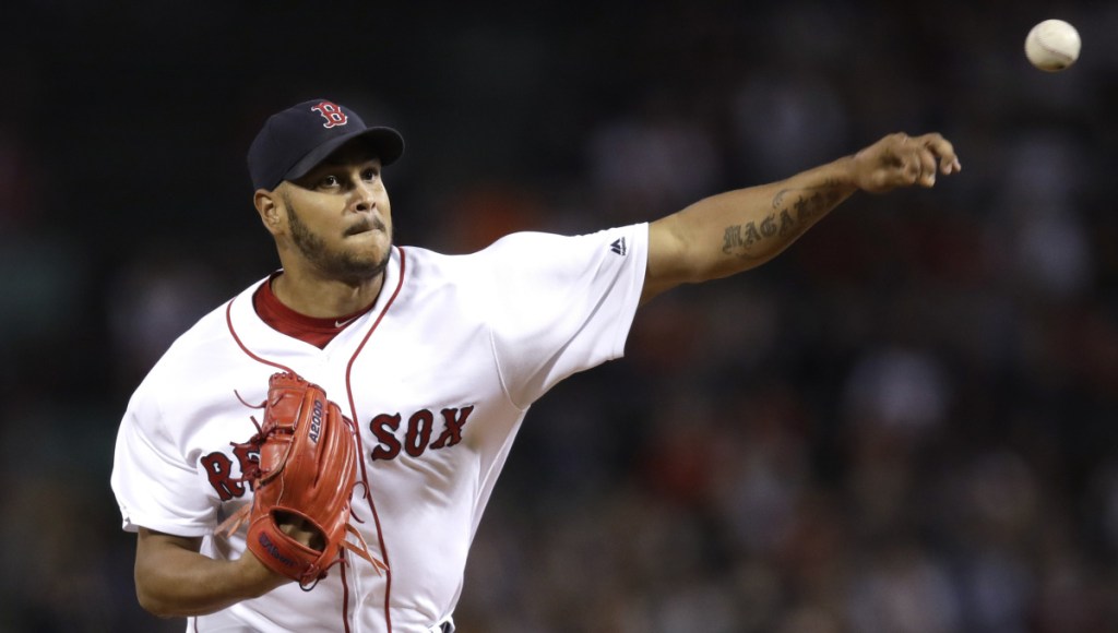 Eduardo Rodriguez of the Boston Red Sox, who has a surgically repaired knee, was pleased Thursday with a three-inning outing against minor leaguers. He's still building arm strength.