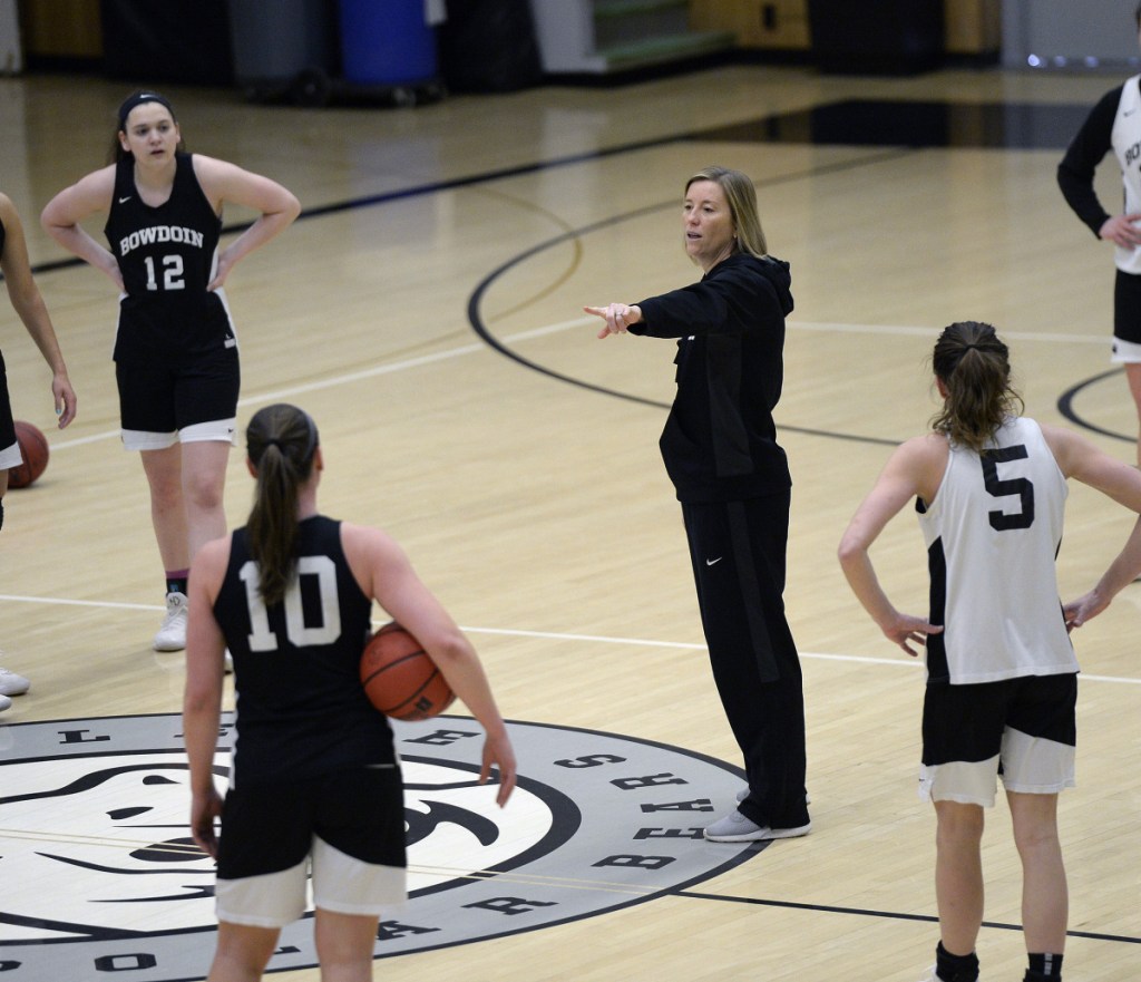 Bowdoin women's basketball coach Adrienne Shibles directed a team that dominated opponents on the way to a 29-3 record and second-place finish in the NCAA Division III tournament.