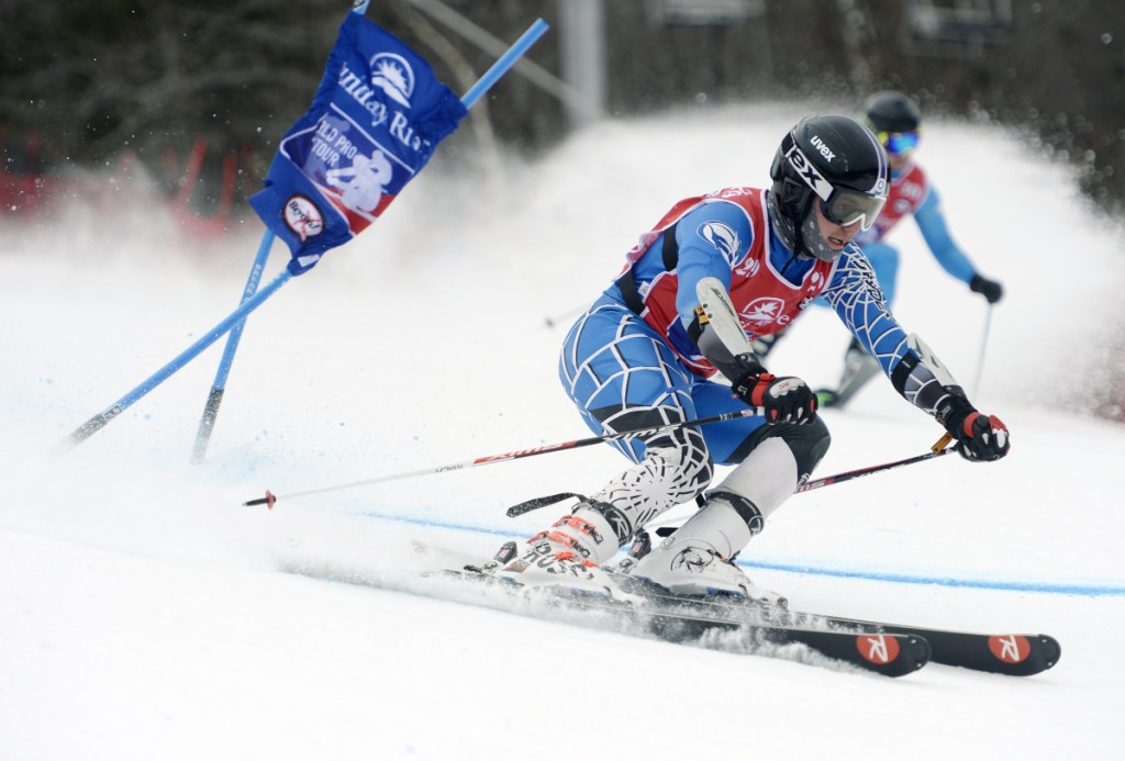 Max Richard of Farmington gets around a gate during the first World Ski Tour event held at Sunday River in March of 2017. The event returns to Newry this weekend with its head-to-head format. Qualifications are on Friday with the round of 32 eliminations starting at 11 a.m. Saturday.